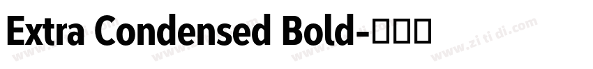 Extra Condensed Bold字体转换